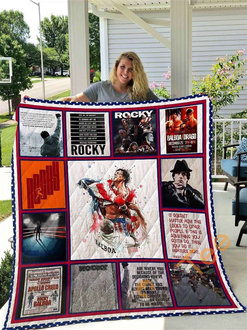 Rocky Balboa Personalized Quilt Blanket and Bedding Set with 2 Pillowcases