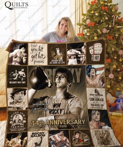 Rocky Christmas Quilt Blanket Bedding Set for Home Décor