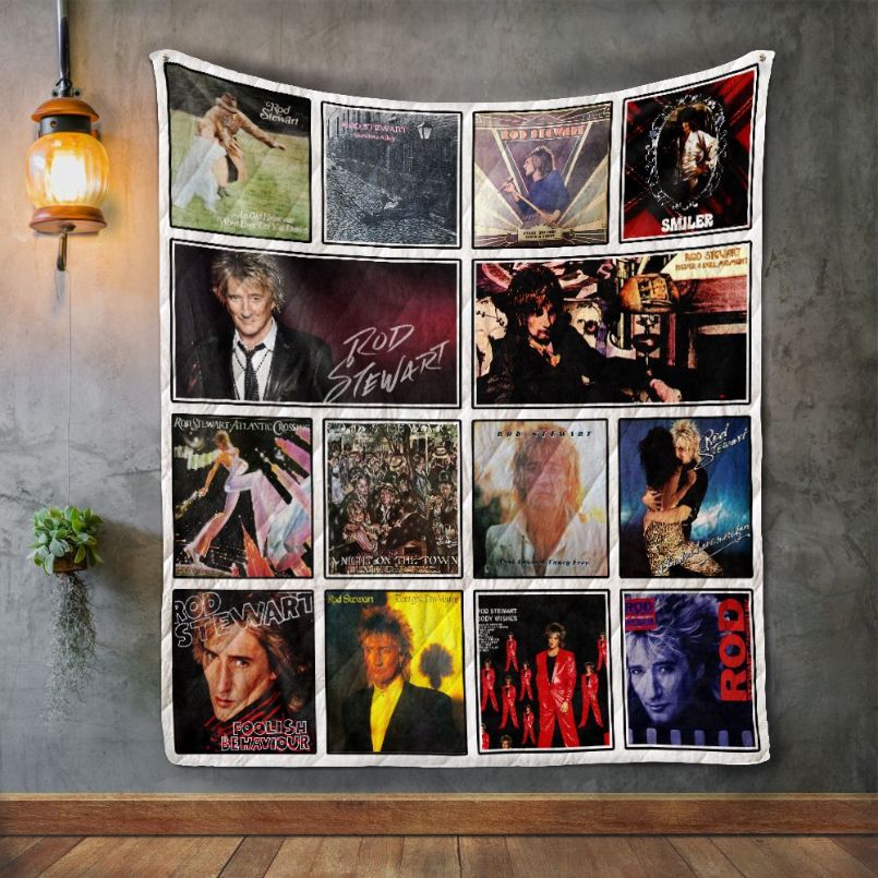Rod Stewart Album Covers Quilt Blanket Bedding Set