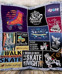 Roller Skatin Quilt Blanket Bedding Set