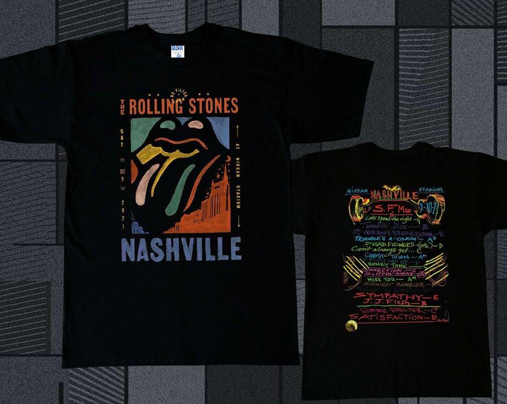 Rolling Stones No Filter Tour Nashville Oct 09 2021 T-Shirt