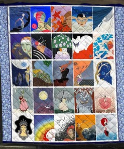 Romain De Tirtoff Art Erté Blanket Gift For Lovers Quilt
