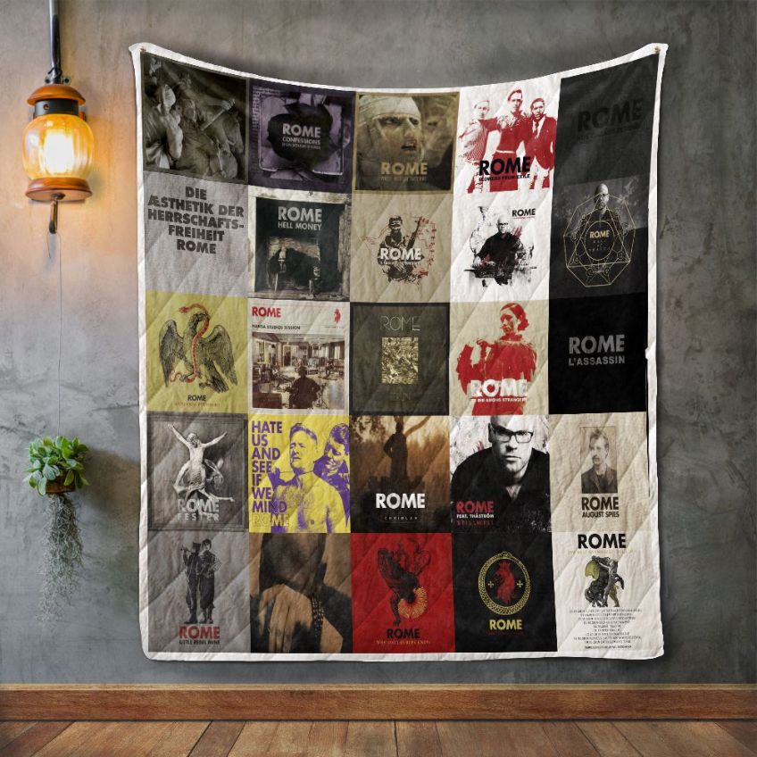 Rome Album Covers Quilt Blanket Bedding Set for Home Décor