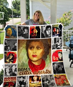Rome, Open City Quilt Blanket Bedding Set for Home Décor