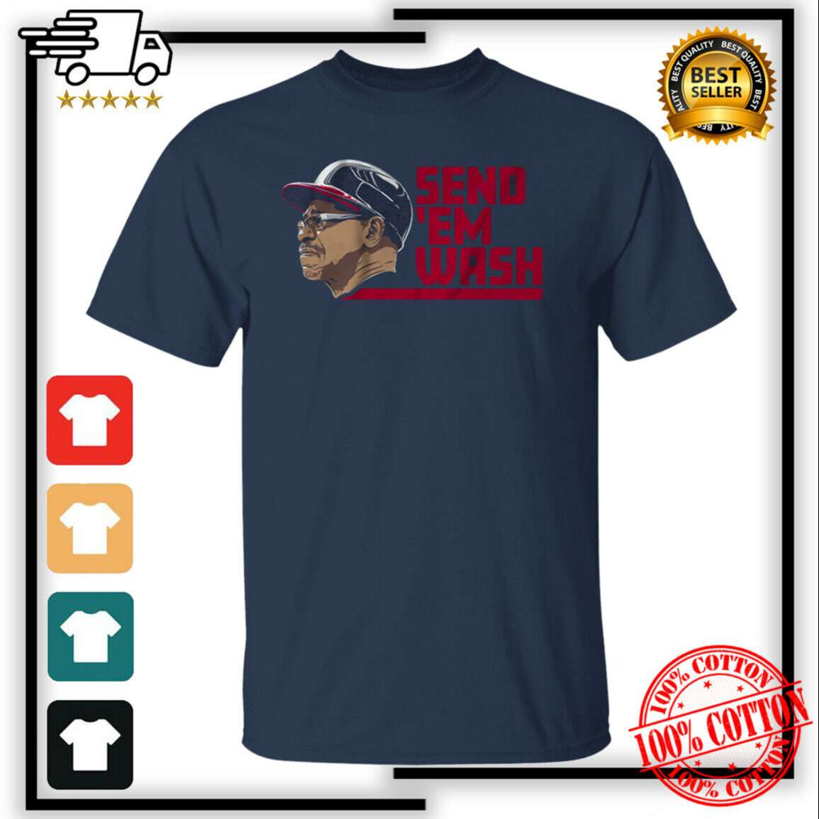 Ron Washington- Send 'Em Wash Atlanta Braves Baseball T-Shirt