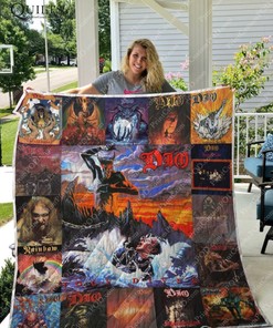 Ronnie James Dio Albums Quilt Blanket Bedding Set For Fans