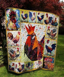 Rooster Chicken Picture Art Collection Quilt Blanket Great Customized Blanket Gifts For Birthday Christmas Thanksgiving