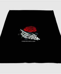 Rose Darkness Sherpa Fleece Blanket Gifts for Family, for Couple