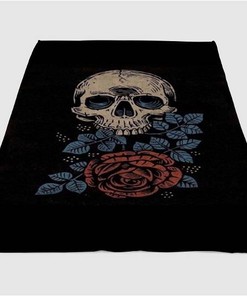 Rose Sherpa Fleece Blanket Gifts for Family, for Couple