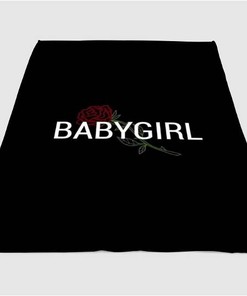 Roses And Babygirl Sherpa Fleece Blanket Gifts for Family, for Couple