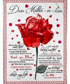Roses Dear Mother In Law You're The Mother From Daughter In Law Fleece Blanket Quilt Blanket Bedding Set