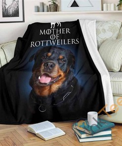 Rottweiler Sherpa Fleece Blanket Gifts for Family, for Couple