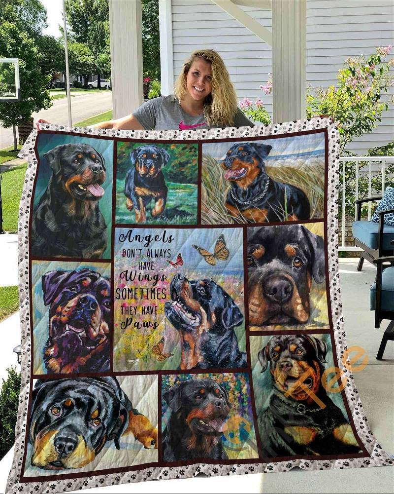 Rottweilers Quilt Blanket Bedding Set