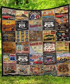 Route Quilt Blanket Bedding Set for Home Décor