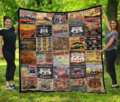 Route Quilt Blanket Bedding Set for Home Décor