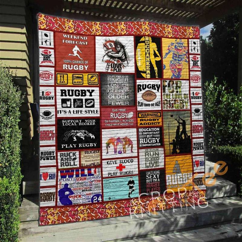 Rugby Bigger Quilt Blanket Bedding Set