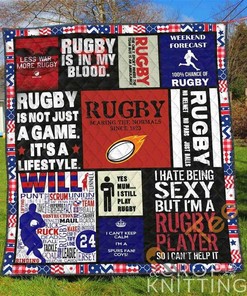 Rugby Love Quilt Blanket Bedding Set