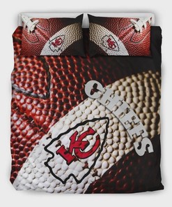 Rugby Superior Comfortable Kansas City Chiefs Duvet Cover Quilt Blanket Bedding Set Cover Pillowcase Bedding Set