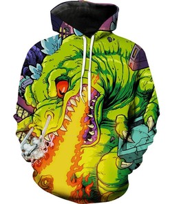 Rugrats Reptar Dinosaur Rugrats Cartoon Hoodie 3D