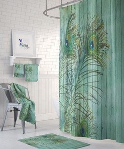 Rustic Peacock Shower Curtain Home Decor