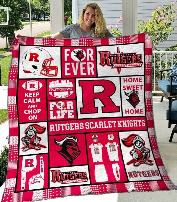 Rutgers Scarlet Knights Quilt Blanket Bedding Set