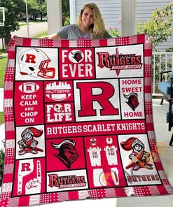 Rutgers Scarlet Knights V1 Quilt Blanket Bedding Set