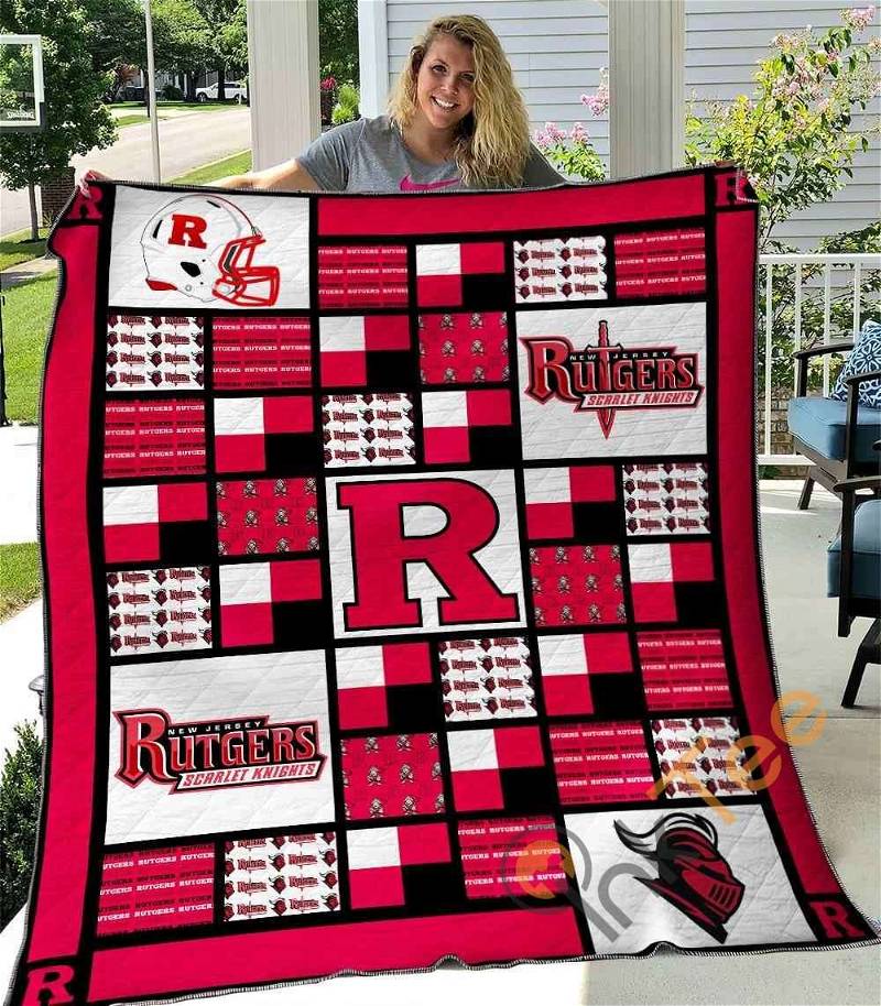 Rutgers Scarlet Knights V2 Quilt Blanket Bedding Set