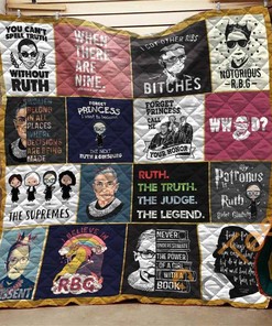 Ruth Bader Ginsburg Collage Quilt Blanket And Bedding Set
