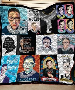 Ruth Bader Ginsburgh Quotes Quilt Blanket Bedding Set