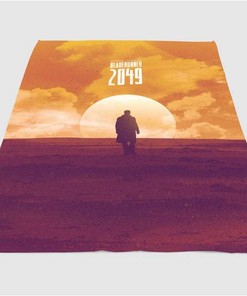 Ryan Gosling Blade Runner 2049 Silhouette Sherpa Fleece Blanket Gifts for Family, for Couple