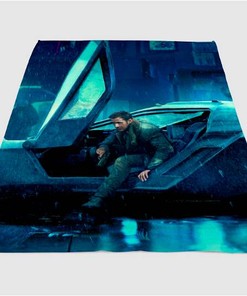 Ryan Gosling With Car Blade Runner 2049 Sherpa Fleece Blanket Gifts for Family, for Couple