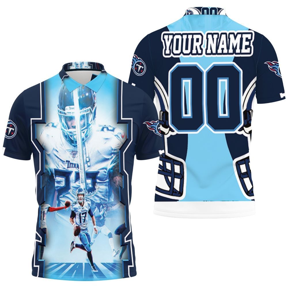 Ryan Tannehill 17 Tennessee Titans Afc South Champions Super Bowl 2021 Personalized 3D All Over Print Polo Shirt
