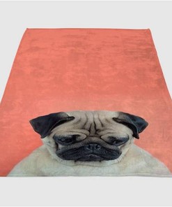 Sad Dog Sherpa Fleece Blanket Gifts for Family, for Couple