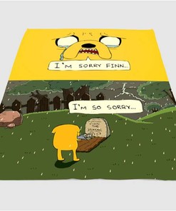 Sad Jack Adventure Time Sherpa Fleece Blanket Gifts for Family, for Couple