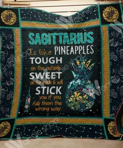 Sagittarius Horoscope Pineapple Quilt Blanket Bedding Set