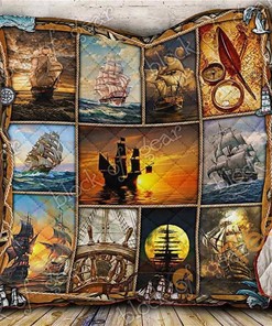 Sailing Ships Quilt Blanket Bedding Set