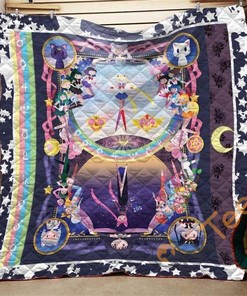 Sailor Moon Dark And Light Symbolized Quilt Blanket Bedding Set