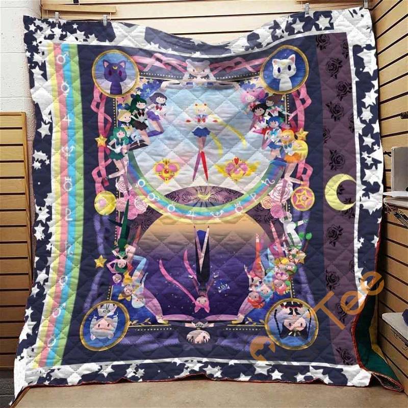 Sailor Moon Dark And Light Symbolized Quilt Blanket Bedding Set