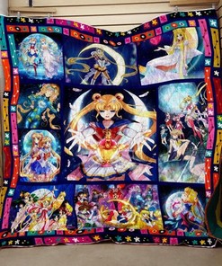 Sailor Moon Fabric Quilt Blanket Bedding Set for Home Décor