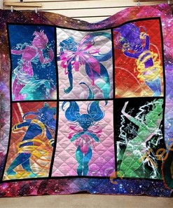 Sailor Moon Galaxy Border Quilt Blanket Bedding Set with Transformation Theme