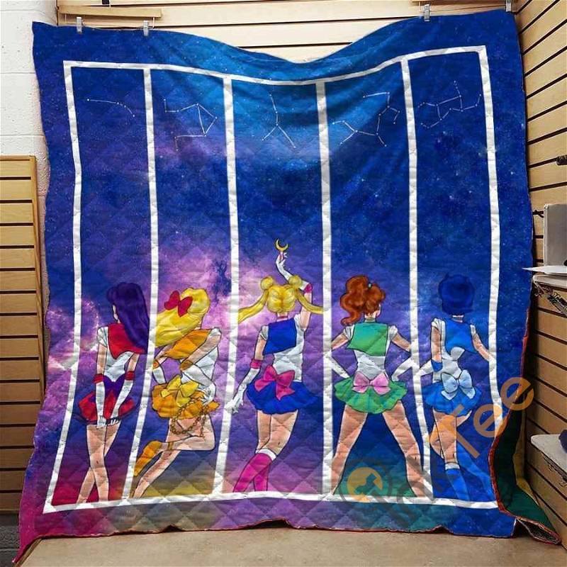 Sailor Moon Scout Stars Back Quilt Blanket Bedding Set