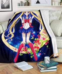 Sailor Moon Sherpa Fleece Blanket Gifts for Family, for Couple