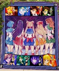 Sailor Moon Squad Anime Quilt Blanket Bedding Set