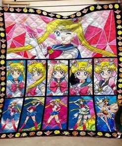 Sailor Moon Transformation Quilt Blanket Bedding Set
