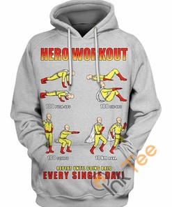 Saitama Workout Hoodie 3D