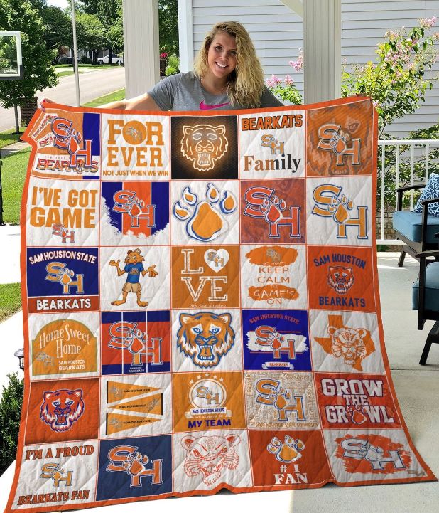 Sam Houston State Bearkats Quilt Blanket Bedding Set