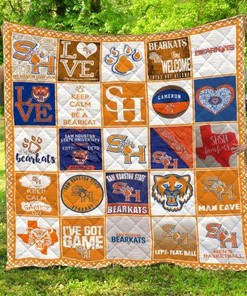 Sam Houston State Bearkats Shsb Quilt Blanket Bedding Set