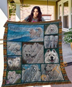 Samoyed 10 Quilt Blanket Bedding Set