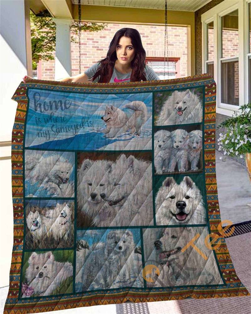 Samoyed 10 Quilt Blanket Bedding Set