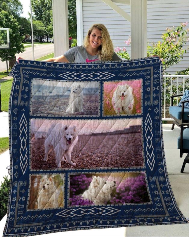 Samoyed Quilt Blanket Bedding Set for Home Décor